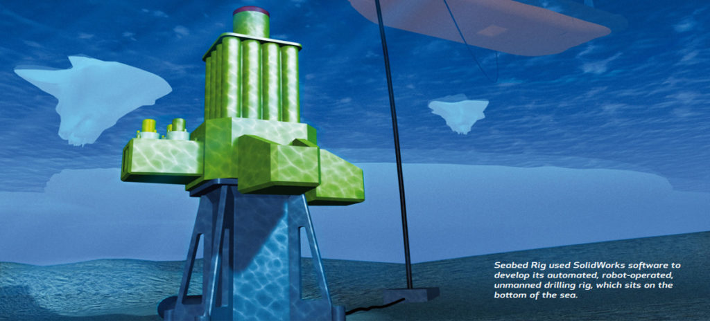 Seabed Rig AS เป็นผู้คิดค้นวิธีการที่ปลอดภัยในการสำรวจน้ำมันและก๊าซในเขตน้ำลึกโดยการพัฒนา automated, หุ่นยนต์ในการทำงานแทนและแท่นขุดเจาะไร้คนขับที่ตั้งอยู่ที่ด้านล่างของทะเล โดยระบบของ Seabed Rig ช่วยในการลดปัญหาที่อาจจะเกิดขึ้นกับสภาวะแวดล้อม, กำจัดข้อผิดพลาดที่อาจจะเกิดขึ้นจากมนุษย์, เพิ่มความปลอดภัยในการทำงานและลดต้นทุนในการขุดเจาะลง ดังนั้นเพื่อพัฒนาเทคโนโลยีตัวนี้ให้ดียิ่งขึ้นบริษัทจึงต้องการระบบออกแบบ 3D ที่มีประสิทธิ์ภาพ