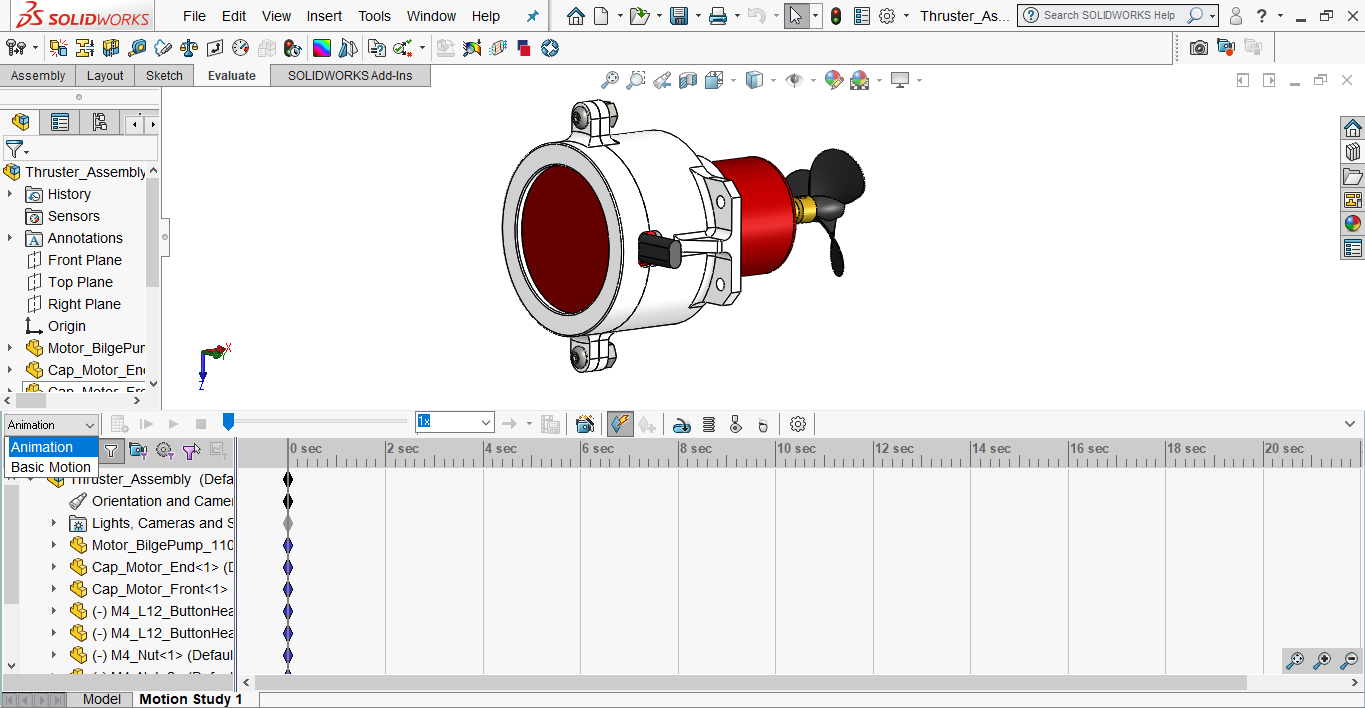 พื้นฐานการทำ SOLIDWORKS Animation จาก Explode View