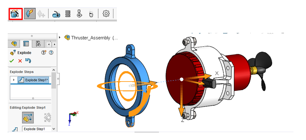พื้นฐานการทำ SOLIDWORKS Animation จาก Explode View